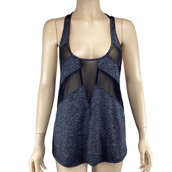 Lululemon Tank Top Size 8 If You’re Lucky Athletic Sheer Mesh Panel Razorback‎ - Picture 1 of 7